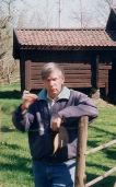 J-E Karlstr&ouml;m utanf&ouml;r gruvstugan